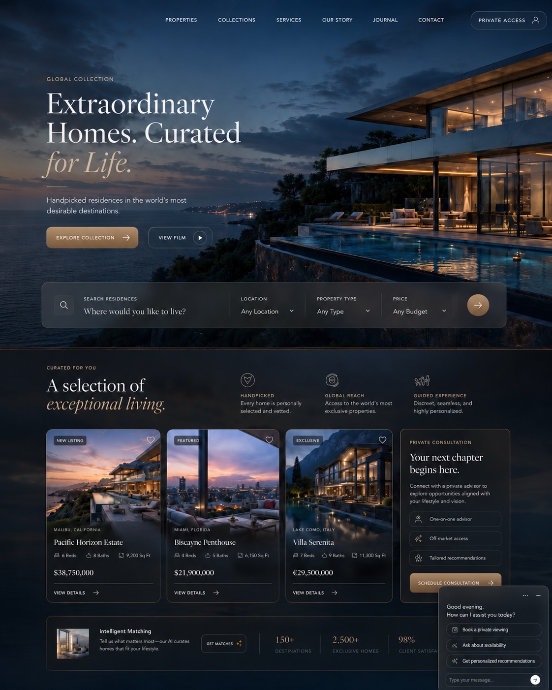 Real Estate website example